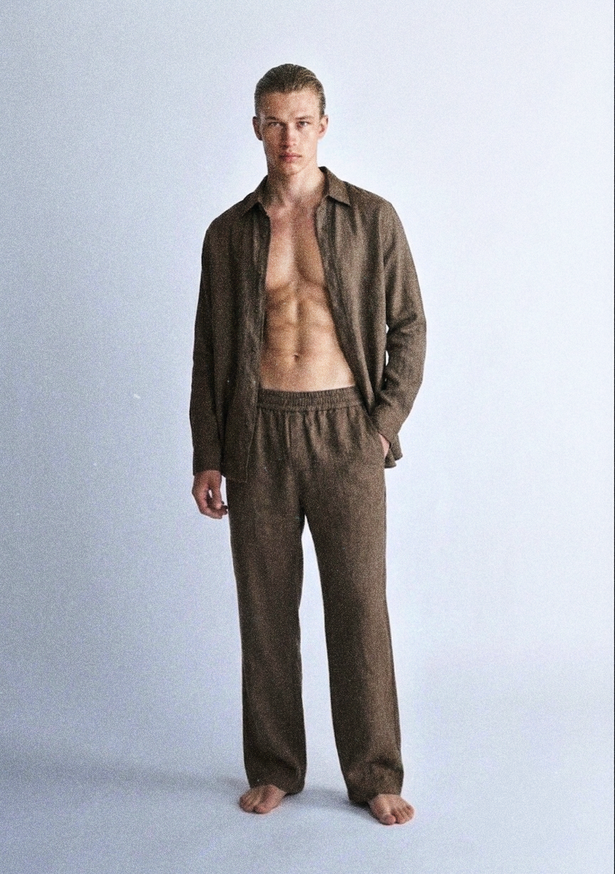 GOLDEN-BROWN TROUSER
